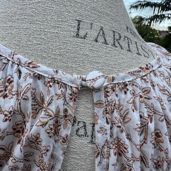 Veronica Beard Pink Ruffled Puff Sleeve Blouse - Picture 9 of 11